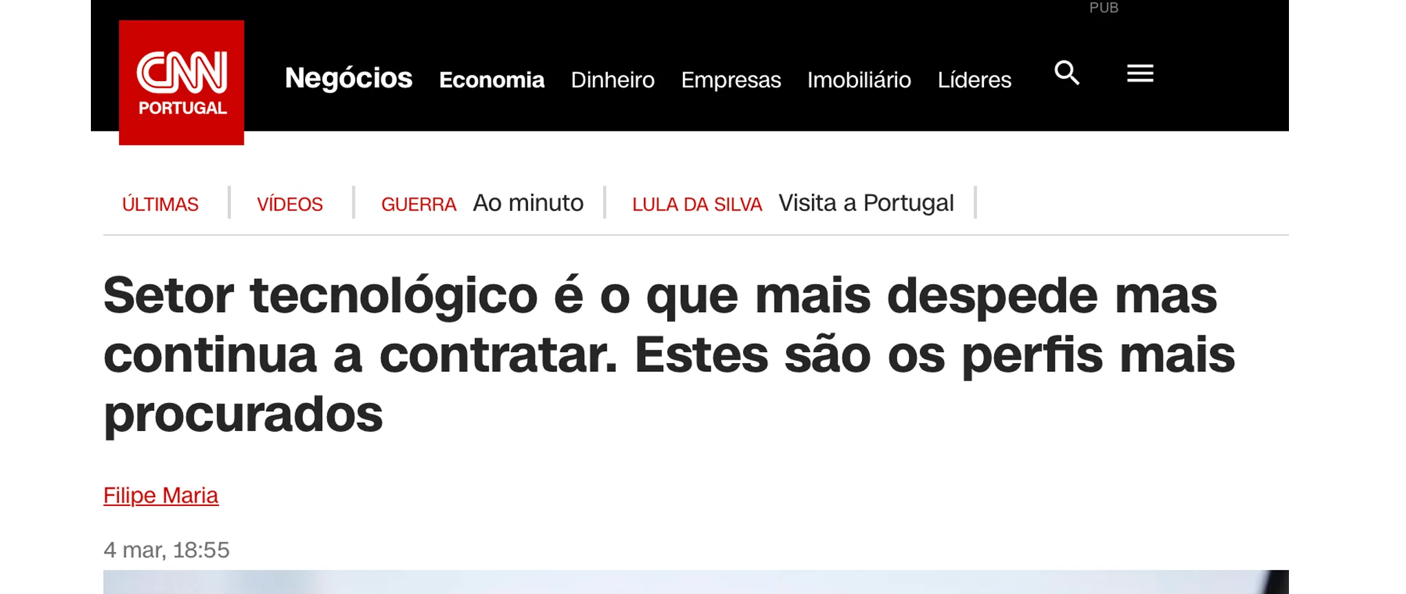 CNN Portugal - Setor tecnológico continua contratando: Scrum Master entre os perfis mais procurados